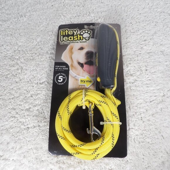 Litey Leash the Nighttime LED Yellow Up to Five Feet Steady Blinking Light Up - Picture 2 of 3